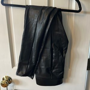Loft Black Faux Leather Leggings Size XS